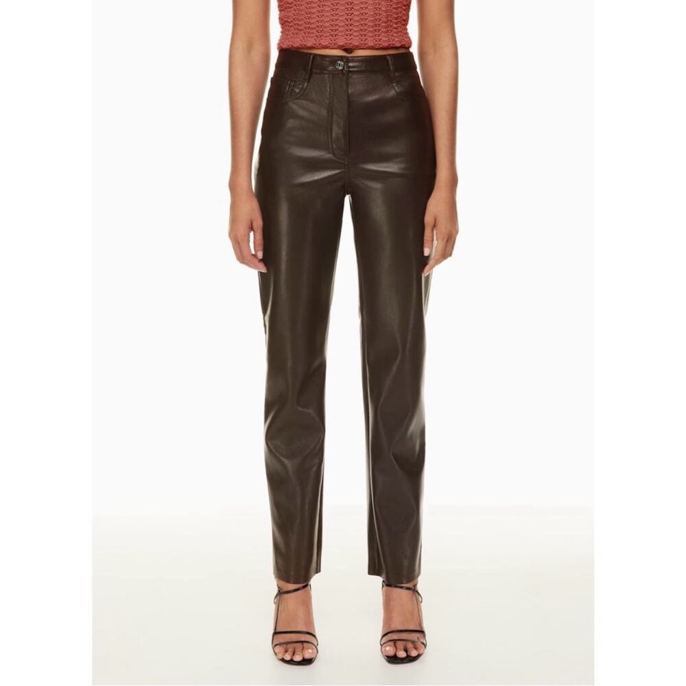 *NWT* Aritzia Wilfred ‘The Melina’ Vegan Leather High Rise Pants